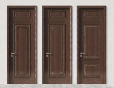 新中式单开门3D模型下载